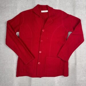 Richards & Jones Women Vintage Sweater Black Knit V-Neck Size Small